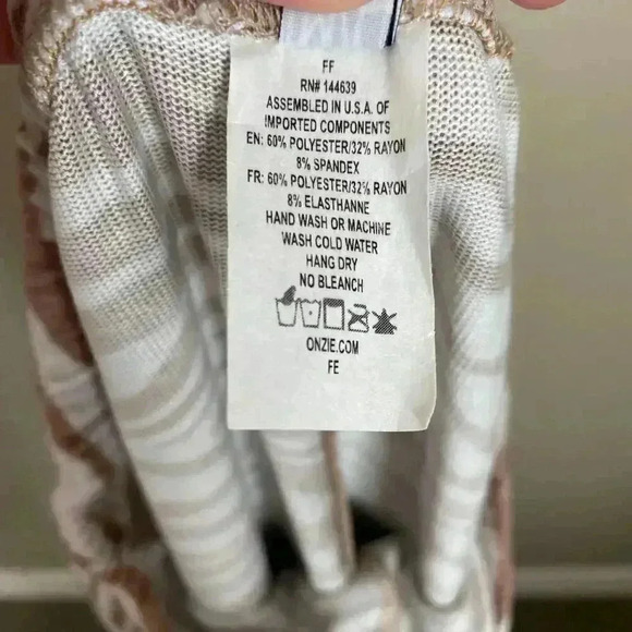 Onzie Weekend Sweatpants Camel Zebra Size M/L - Picture 3 of 10